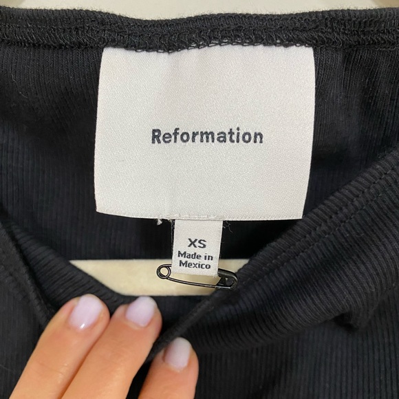 Reformation Hudson Knit Tank Black XS - Picture 5 of 8